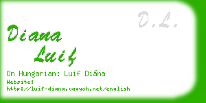 diana luif business card